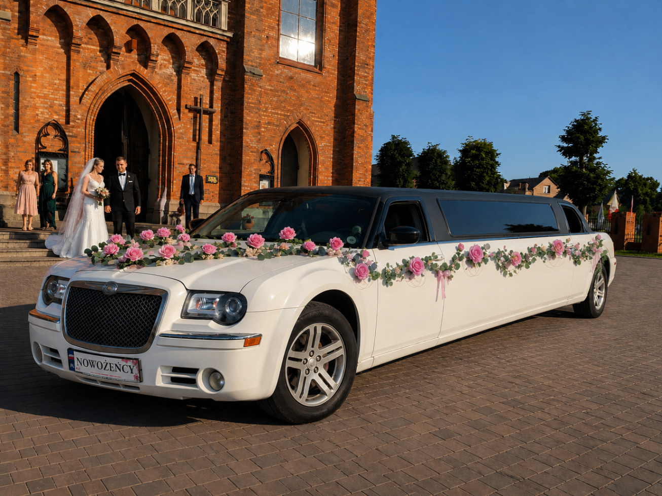Limuzyna Chrysler – zdjęcie ślubne